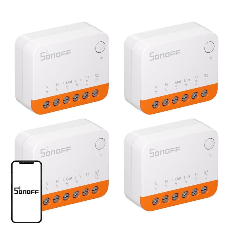 SONOFF MINIR4 (Extreme) Διακόπτης Wi-Fi, Σετ 4 Τεμαχίων