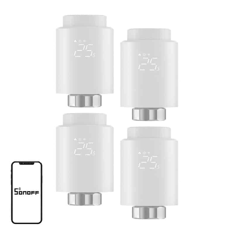 SONOFF TRVZB Θερμοστατική Κεφαλή ZigBee, Συσκευασία 4 Τεμαχίων