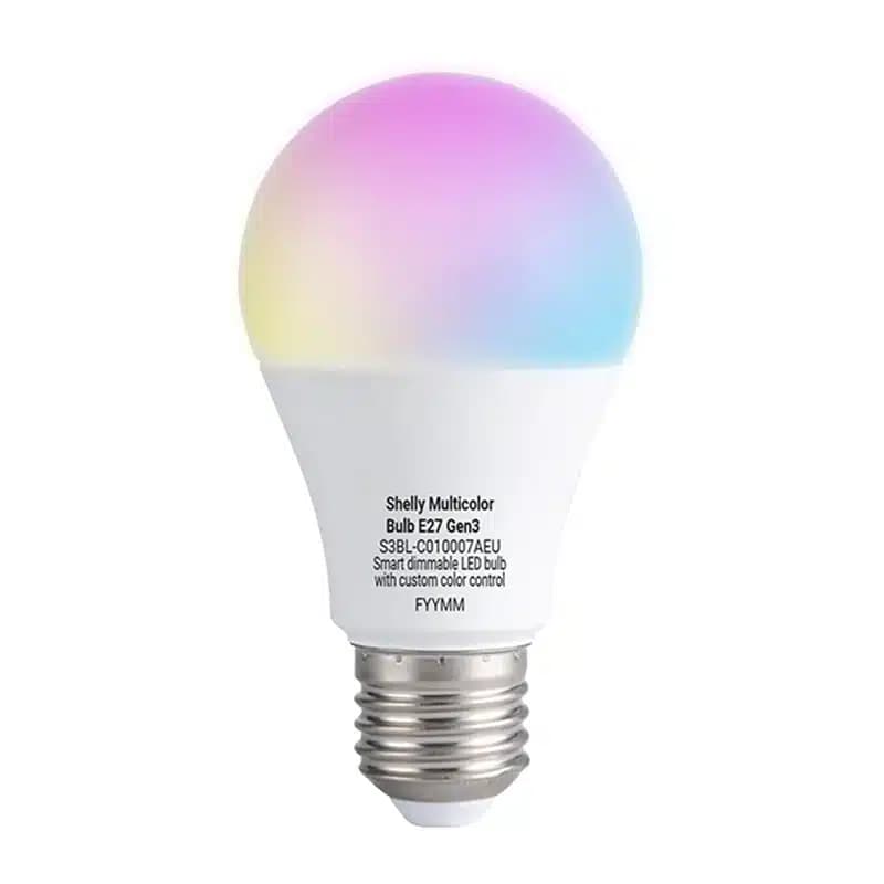 Shelly Multicolor Bulb Gen3 E27 Λαμπτήρας LED, Πολύχρωμος 2