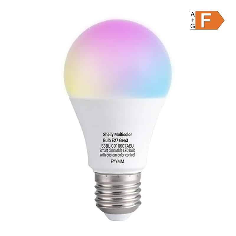 Shelly Multicolor Bulb Gen3 E27 Λαμπτήρας LED, Πολύχρωμος