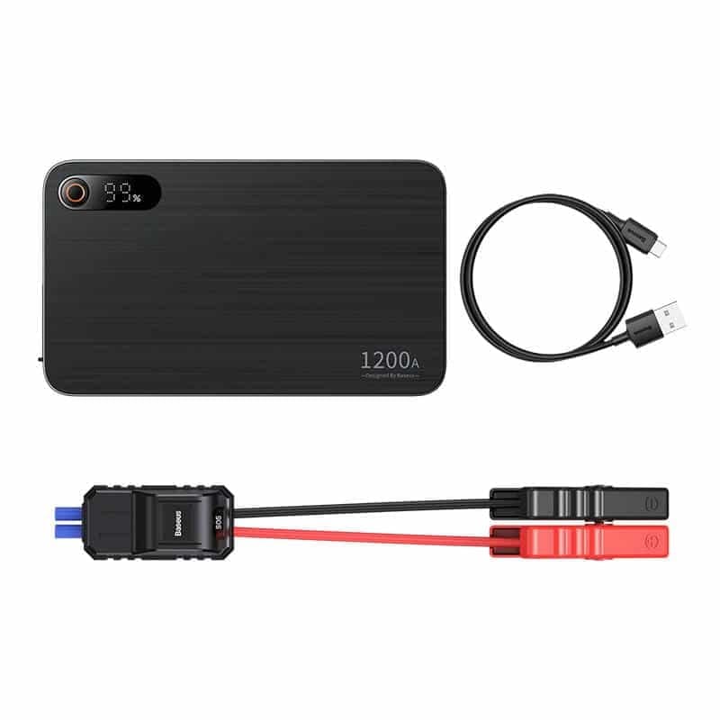 Baseus - Εκκινητής Αυτοκινήτου Super Energy Pro+ (C00245700111-00) - 1200A, 12000mAh - Μαύρο