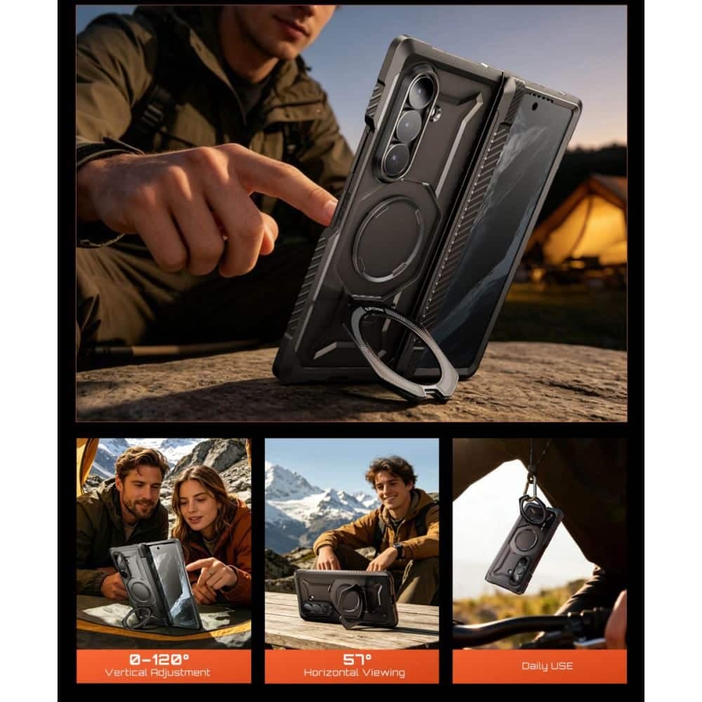 ΘΗΚΗ SUPCASE UB GRIP MAGSAFE GALAXY Z FOLD 8 2-ΣΕΤ ΜΑΥΡΗ 9
