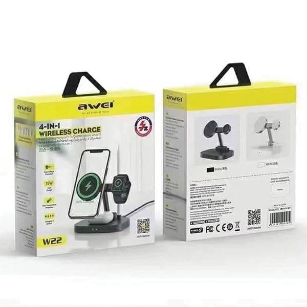 Επαγωγικός φορτιστής AWEI 4 σε 1 W2215W Γρήγορης φόρτισης, μαύρος 4