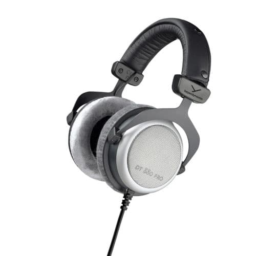 Beyerdynamic DT 880 PRO 250 Ohm Ενσύρματα Ακουστικά Over-Ear, Σπειροειδές Καλώδιο Σύνδεσης με Μίνι Βύσμα (3,5 mm) και Προσαρμογέα 1/4, Μαύρο EU
