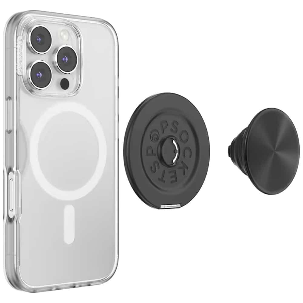 PopSockets Aluminum Radial Grip και Βάση Τηλεφώνου MagSafe, Μαύρη 6