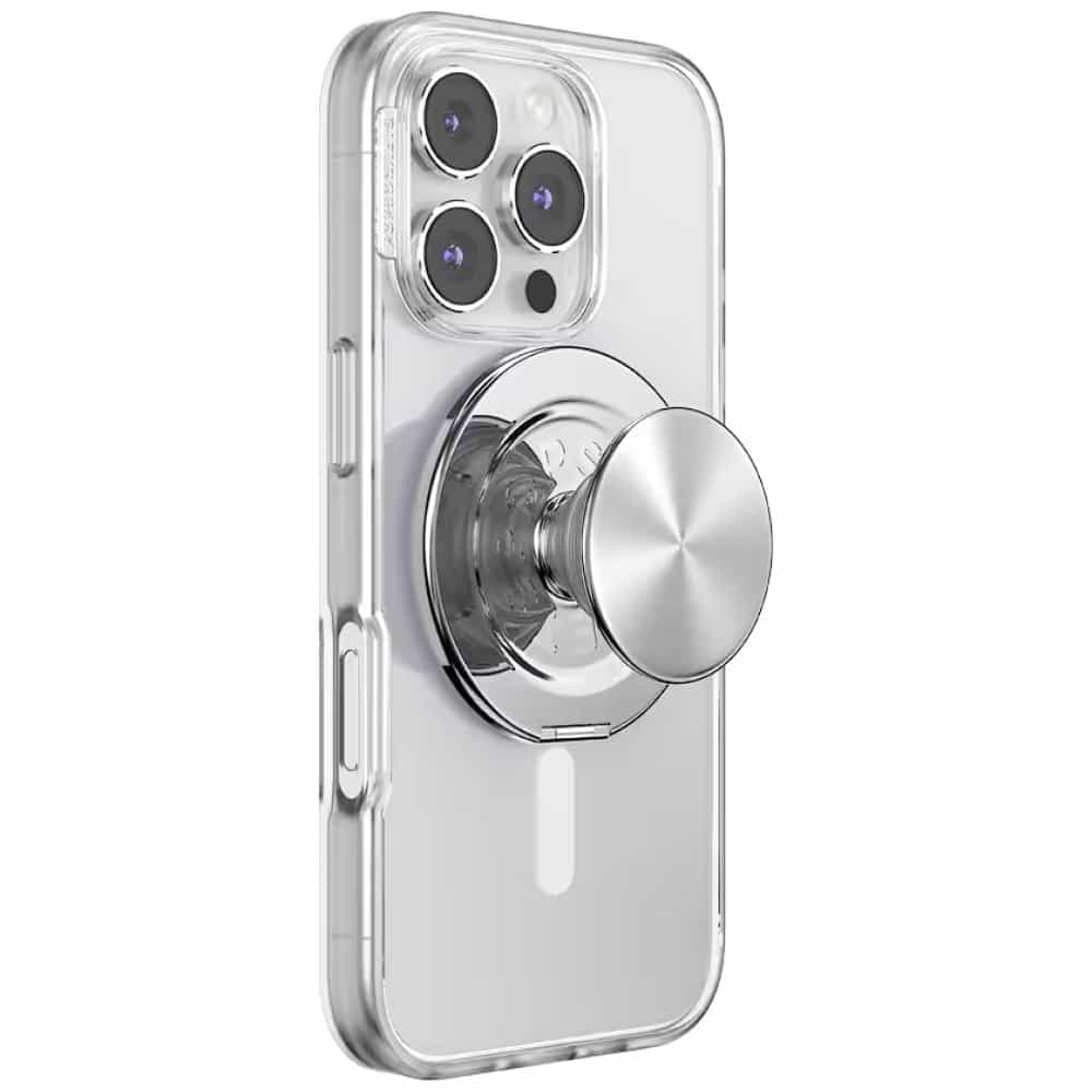 PopSockets MagSafe Aluminum Radial Grip και Βάση Τηλεφώνου, Ασημί 8