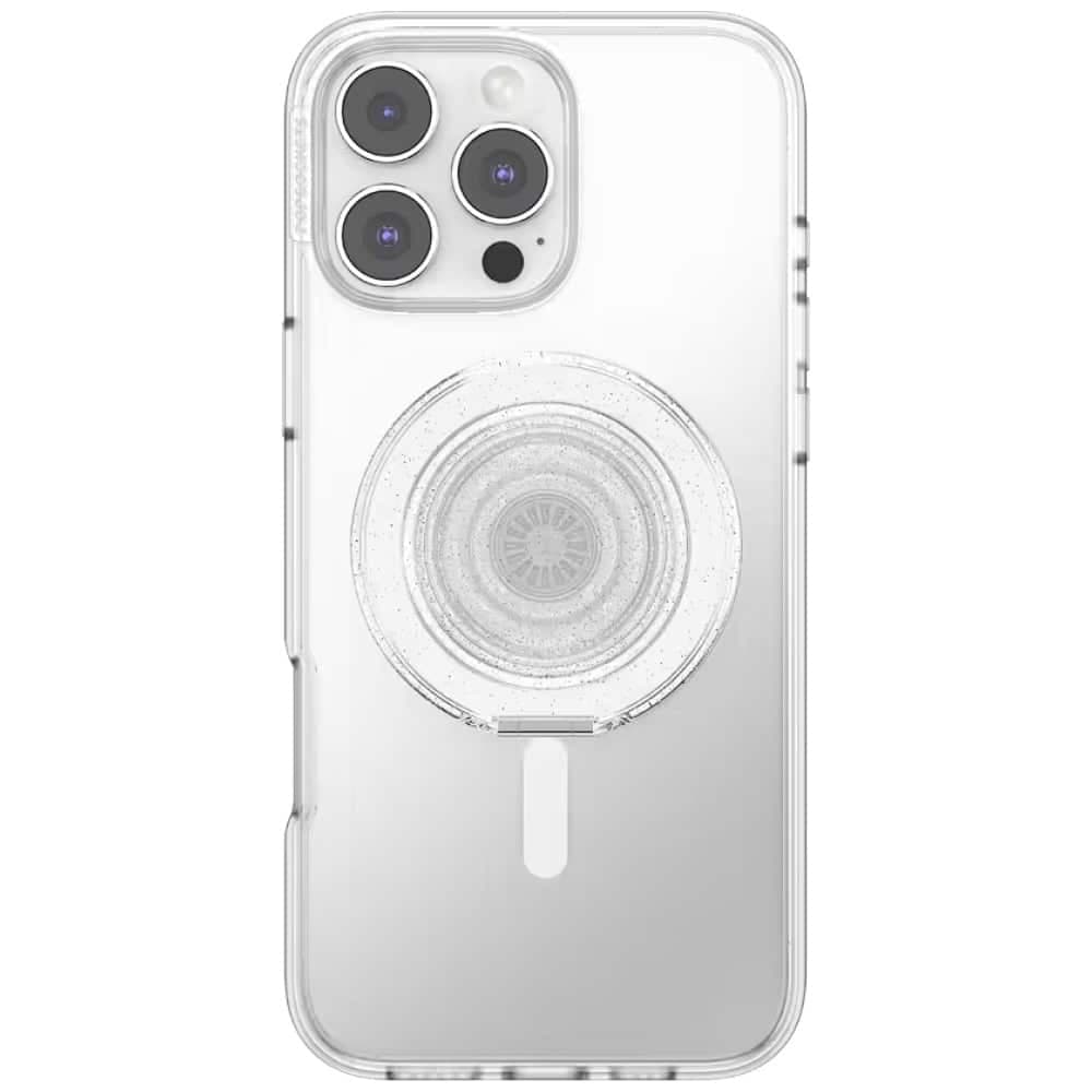 PopSockets Kick-Out Grip Glitter MagSafe, Διαφανής Λαβή και Βάση Τηλεφώνου 4