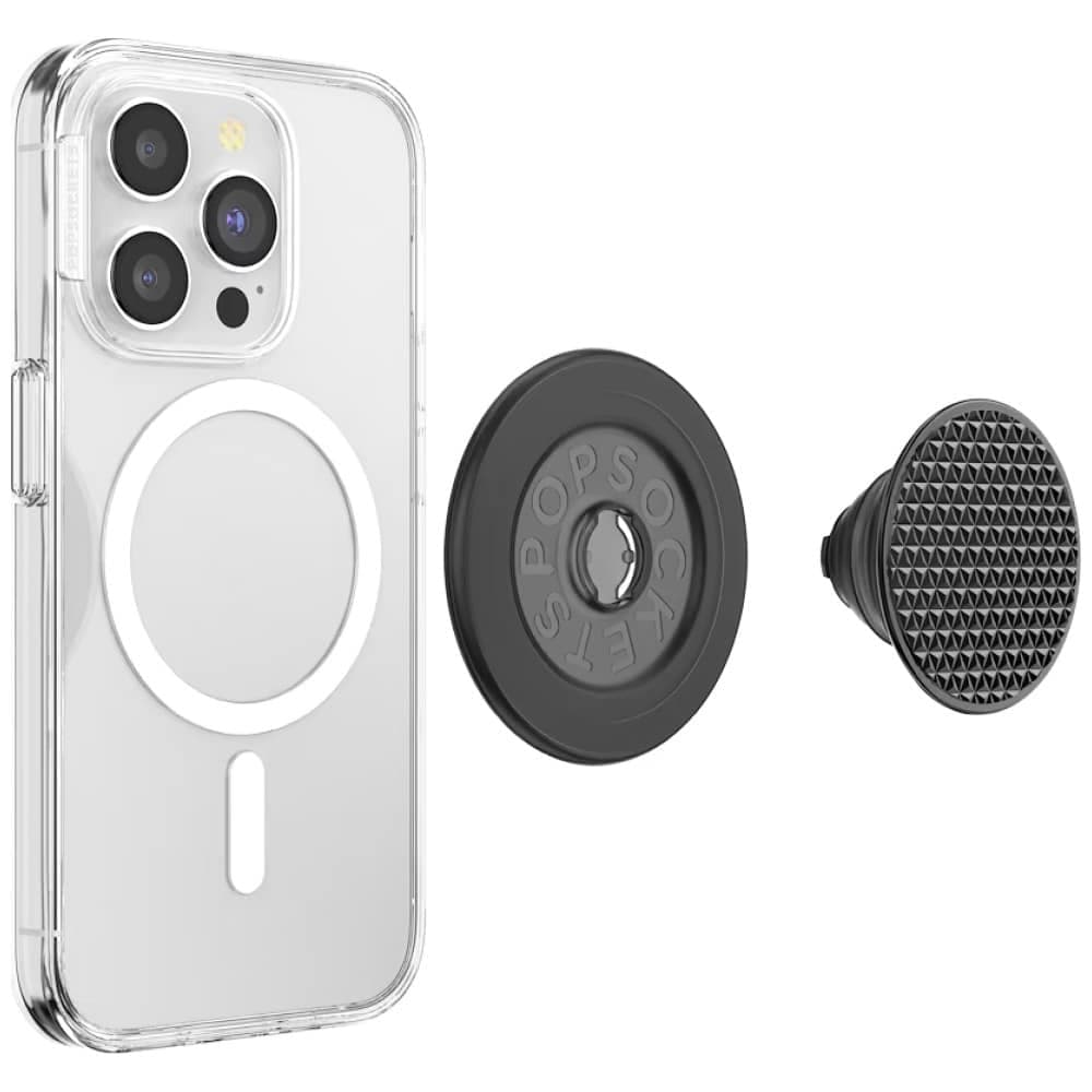 PopSockets Στρογγυρή Αλουμινένια Τριγωνική Λαβή MagSafe, Μαύρη 4