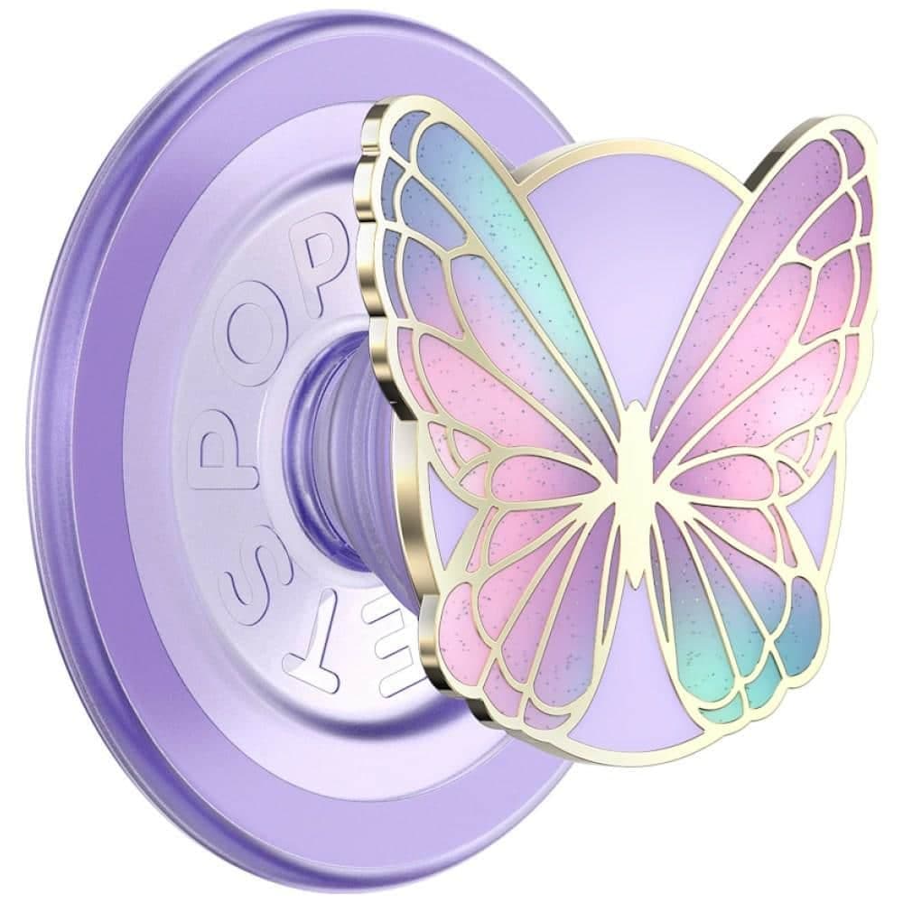 PopSockets Enamel Butterfly Prism MagSafe Λαβή και Βάση Τηλεφώνου, Λεβάντα