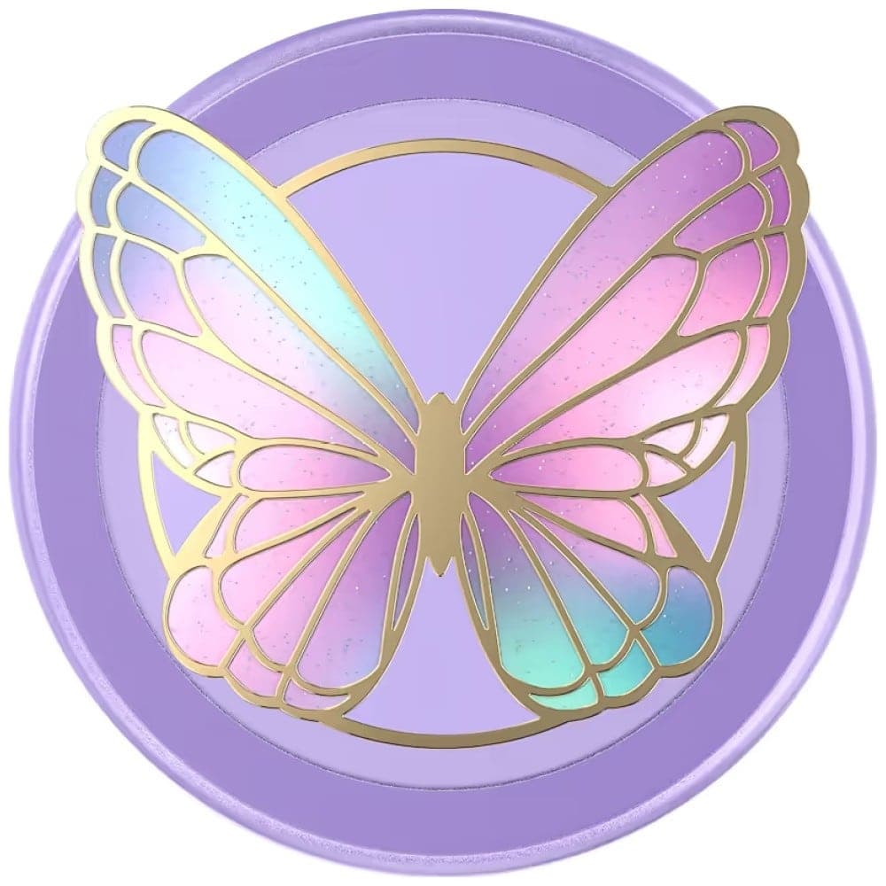 PopSockets Enamel Butterfly Prism MagSafe Λαβή και Βάση Τηλεφώνου, Λεβάντα 2