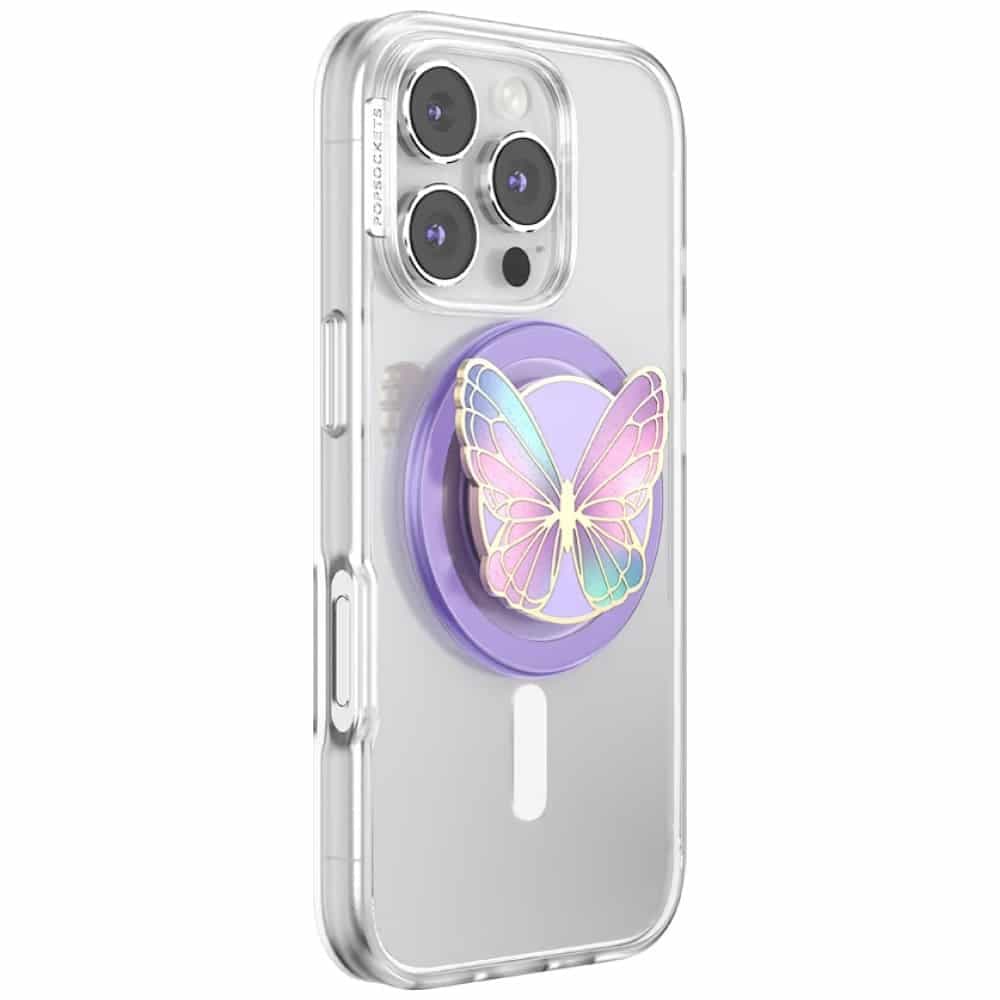 PopSockets Enamel Butterfly Prism MagSafe Λαβή και Βάση Τηλεφώνου, Λεβάντα 6