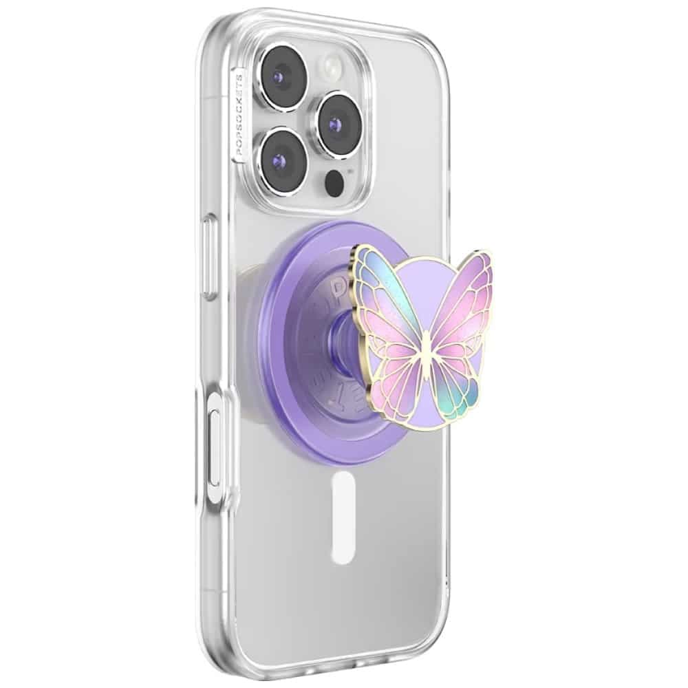PopSockets Enamel Butterfly Prism MagSafe Λαβή και Βάση Τηλεφώνου, Λεβάντα 7