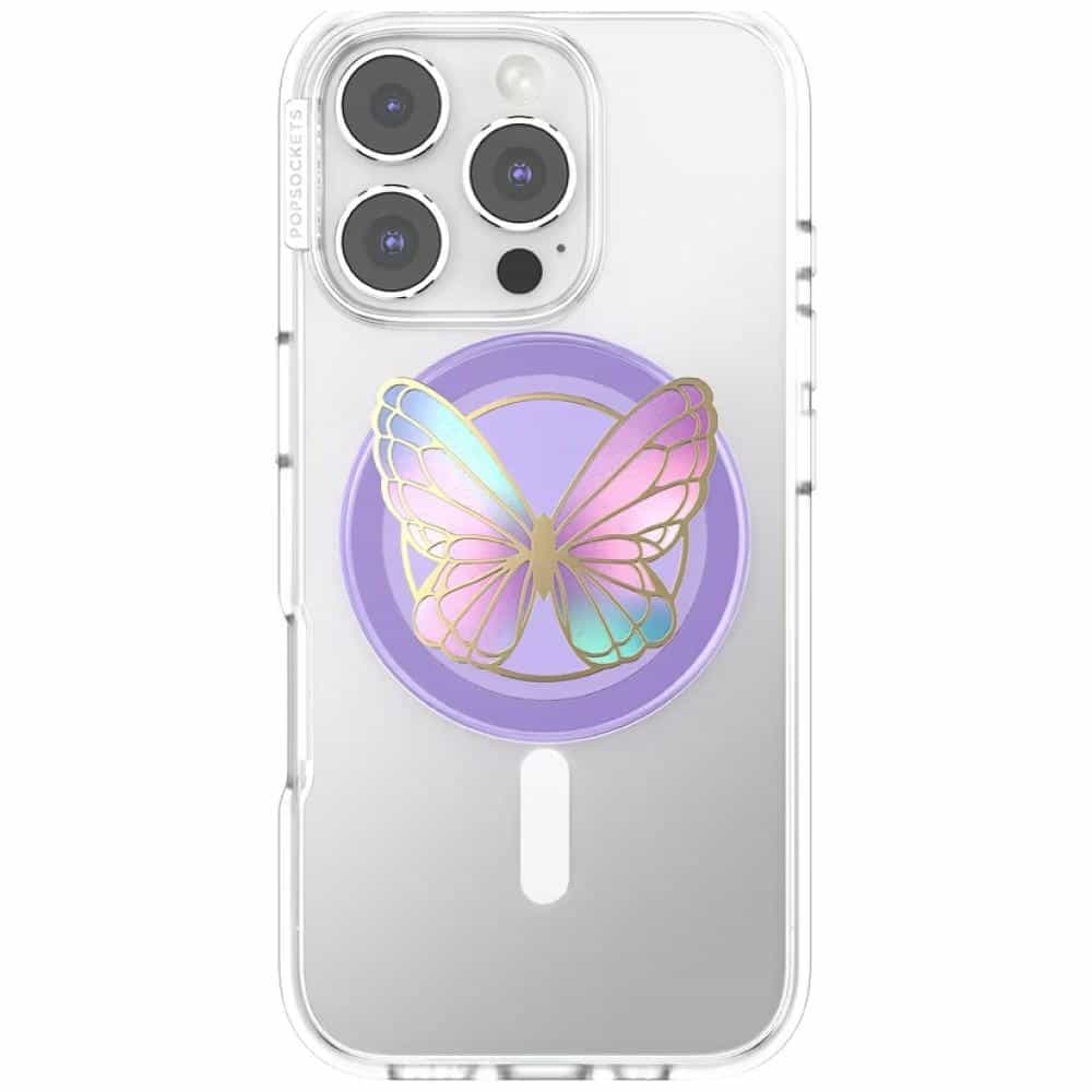 PopSockets Enamel Butterfly Prism MagSafe Λαβή και Βάση Τηλεφώνου, Λεβάντα 8