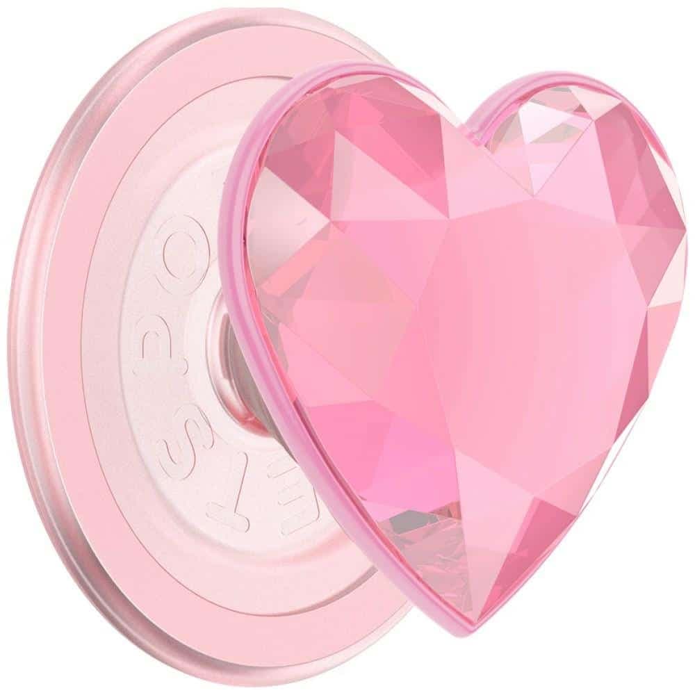 PopSockets Crystal Heart Grip MagSafe, Ροζ