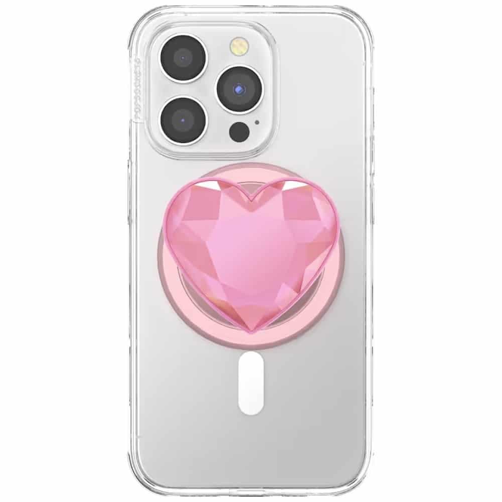 PopSockets Crystal Heart Grip MagSafe, Ροζ 3