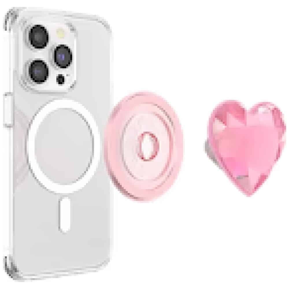 PopSockets Crystal Heart Grip MagSafe, Ροζ 4