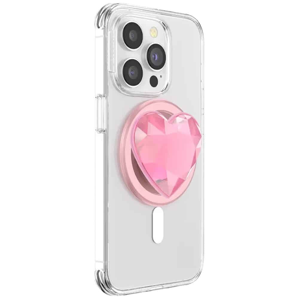 PopSockets Crystal Heart Grip MagSafe, Ροζ 5