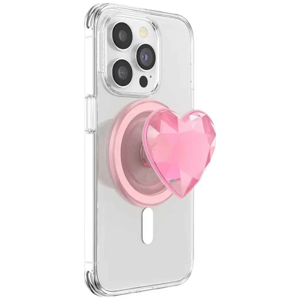 PopSockets Crystal Heart Grip MagSafe, Ροζ 6
