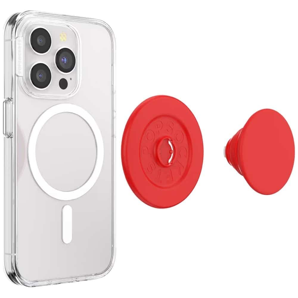 PopSockets PopOut Basic Rosso Grip MagSafe, Κόκκινη 4