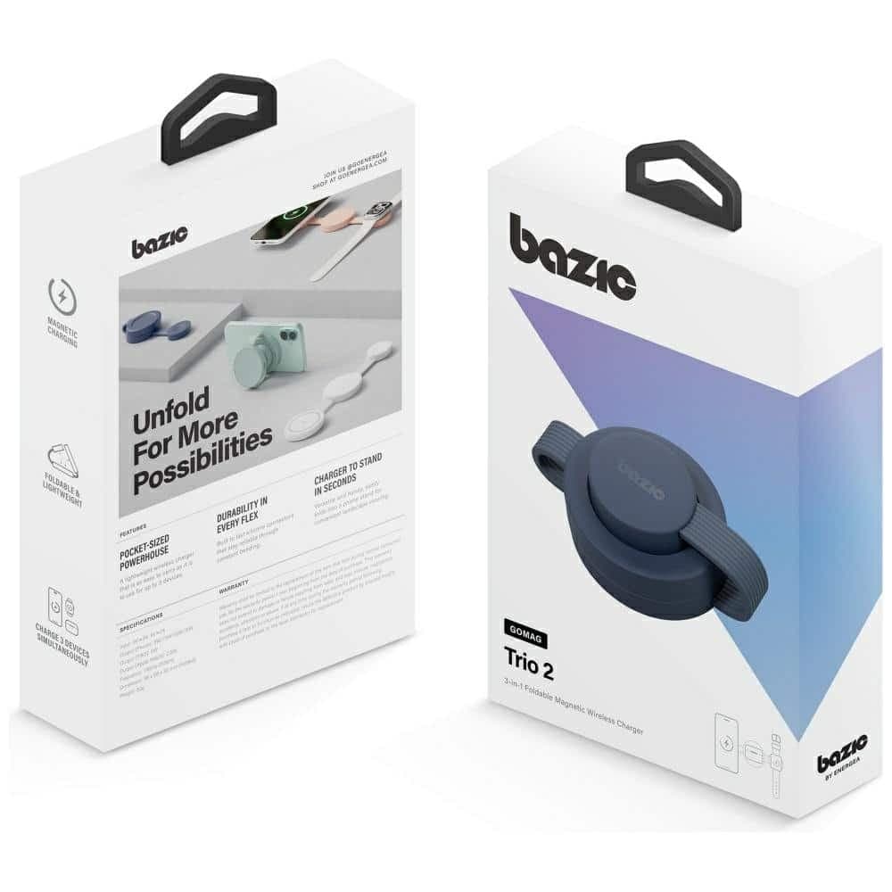 Ασύρματος φορτιστής Bazic GoMag Trio 2 3σε1 15W μαγνητικός για iPhone/Watch/AirPods μπλε 7