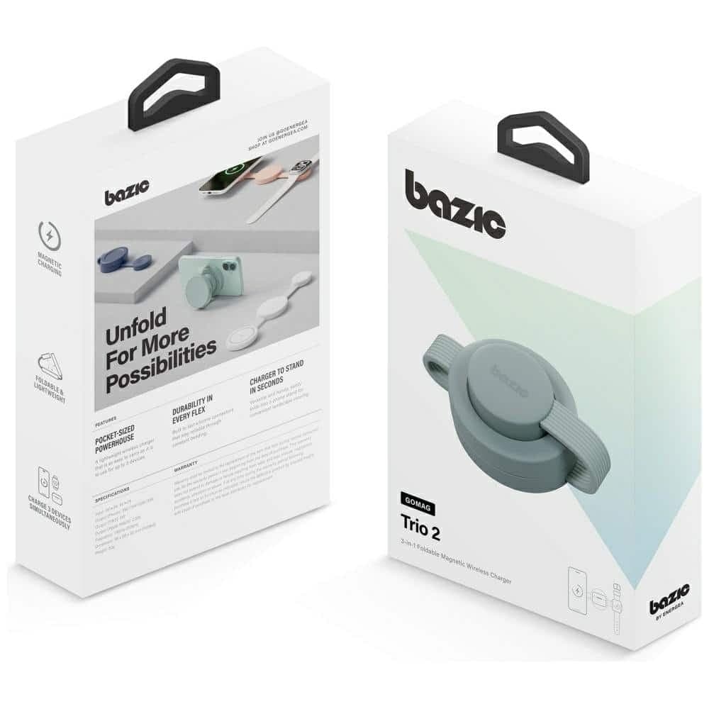 Ασύρματος φορτιστής Bazic GoMag Trio 2 3σε1 15W μαγνητικός για iPhone/Watch/AirPods με φιστίκι 7