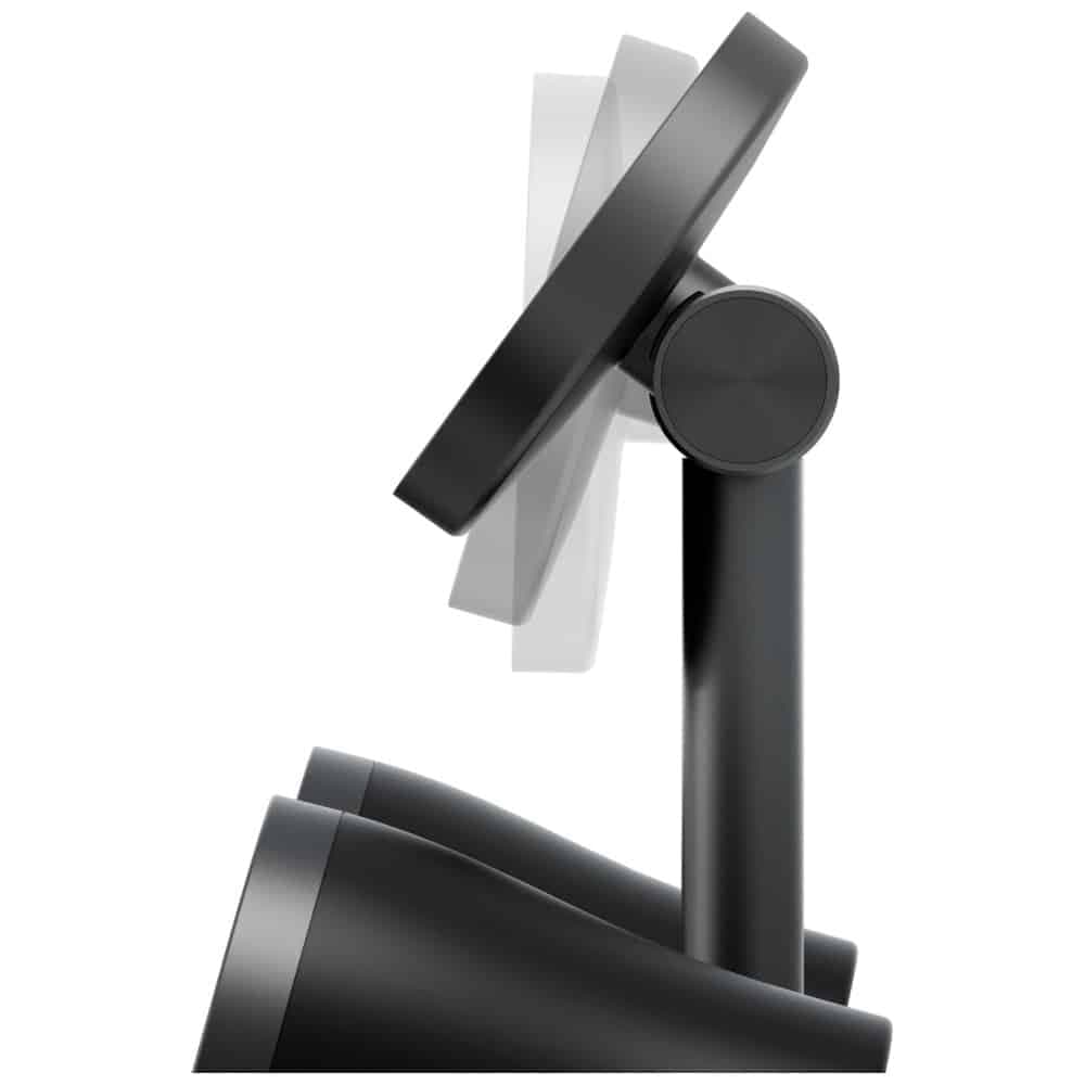 Ασύρματος φορτιστής Energea Magaudio Stand 2in1 Qi2 με στερεοφωνικό ηχείο γραφίτη 2