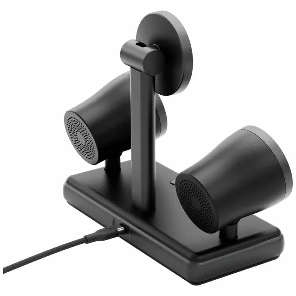 Ασύρματος φορτιστής Energea Magaudio Stand 2in1 Qi2 με στερεοφωνικό ηχείο γραφίτη 5