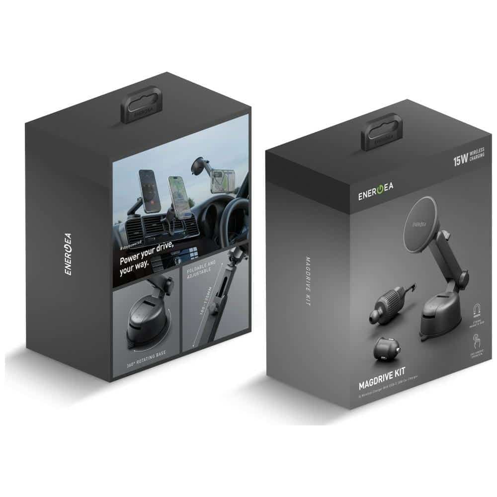 Επαγωγικός φορτιστής Energea Magdrive Kit 15W για παρμπρίζ/γρίλια εξαερισμού/ταμπλό μαύρο 7