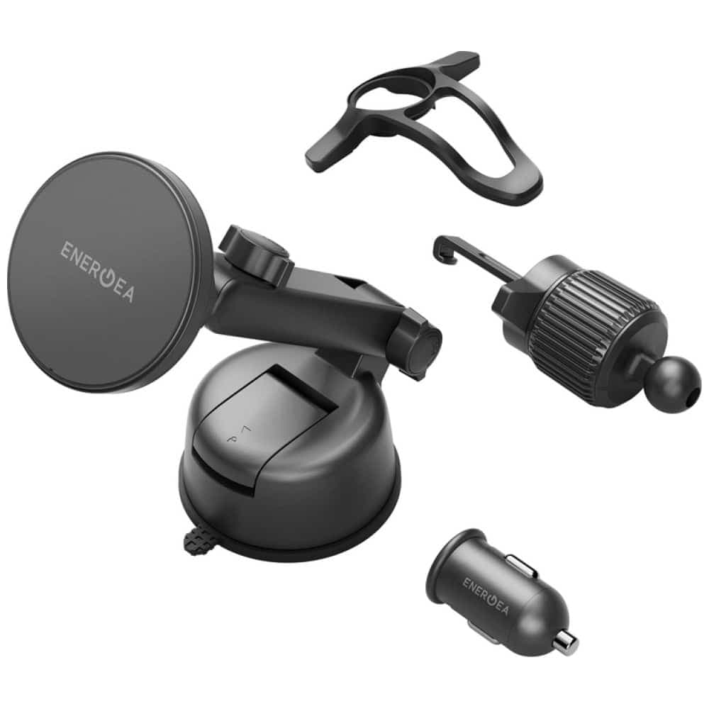 Επαγωγικός φορτιστής Energea Magdrive Kit 15W για παρμπρίζ/γρίλια εξαερισμού/ταμπλό μαύρο 2