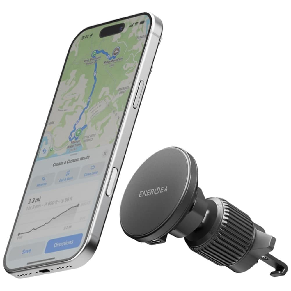 Επαγωγικός φορτιστής Energea Magdrive Kit 15W για παρμπρίζ/γρίλια εξαερισμού/ταμπλό μαύρο 4