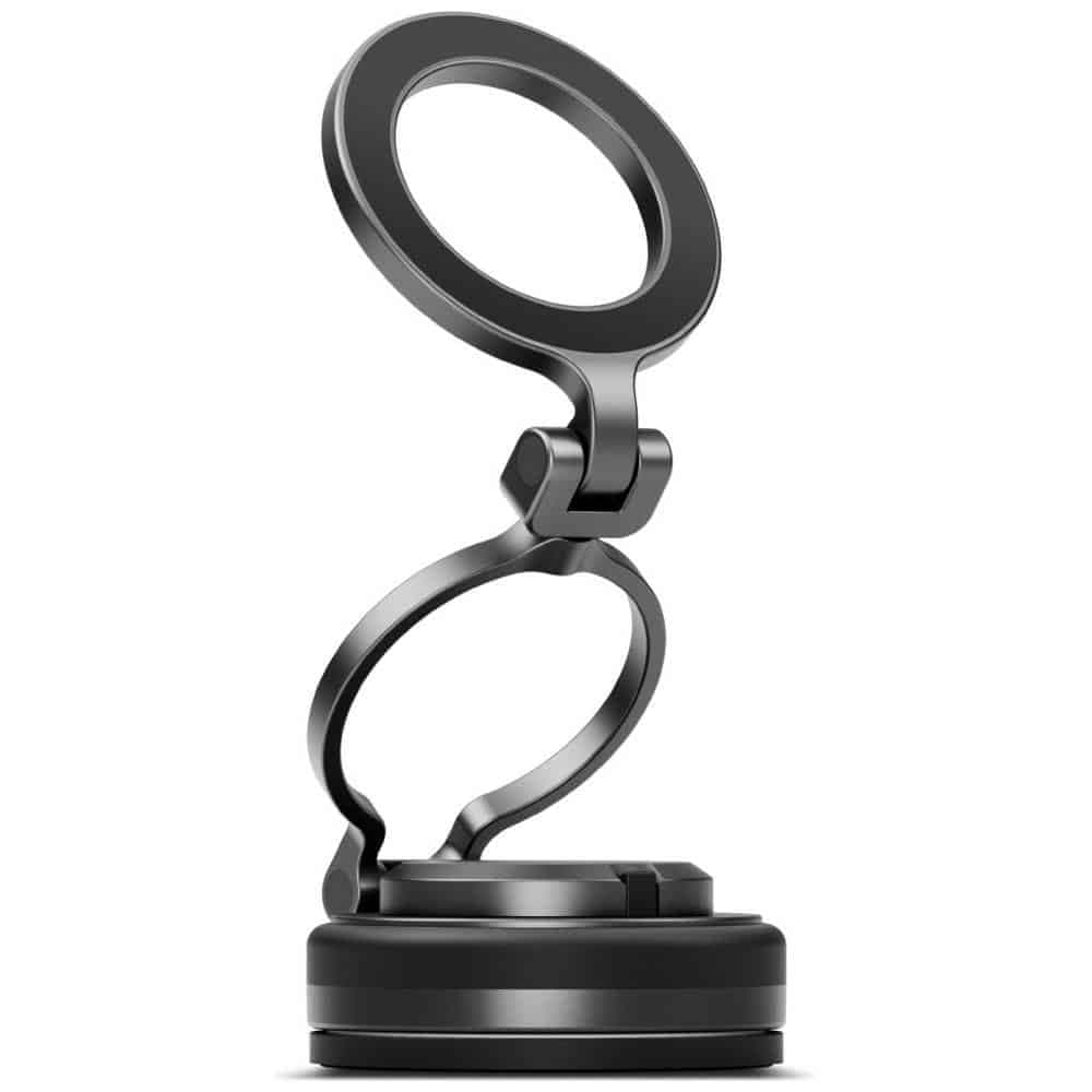 Energea MagMount Flex Βάση Αυτοκινήτου MagSafe για Παρμπρίζ/Ταμπλό, Μεταλλικό Χρώμα