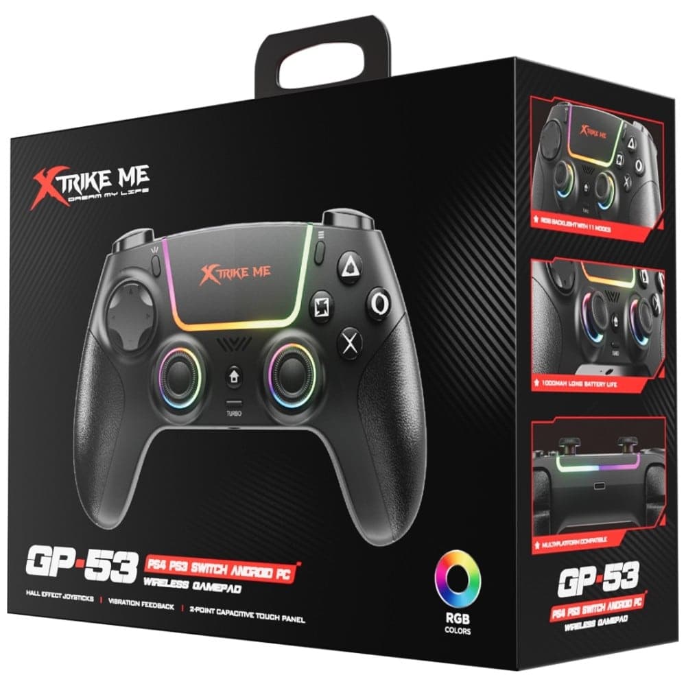 Χειριστήριο παιχνιδιών XTRIKE ME GP-53 universal Bluetooth μαύρο 12