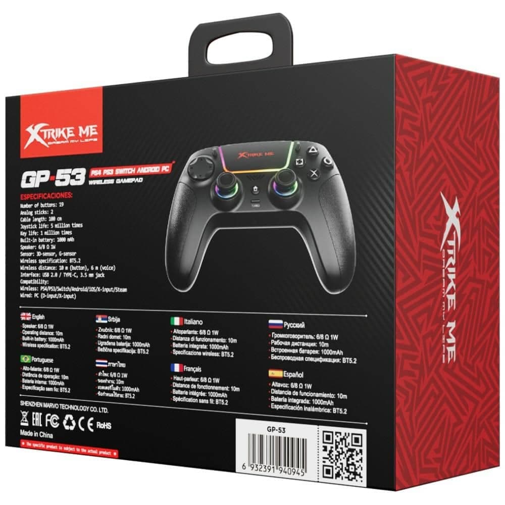 Χειριστήριο παιχνιδιών XTRIKE ME GP-53 universal Bluetooth μαύρο 13