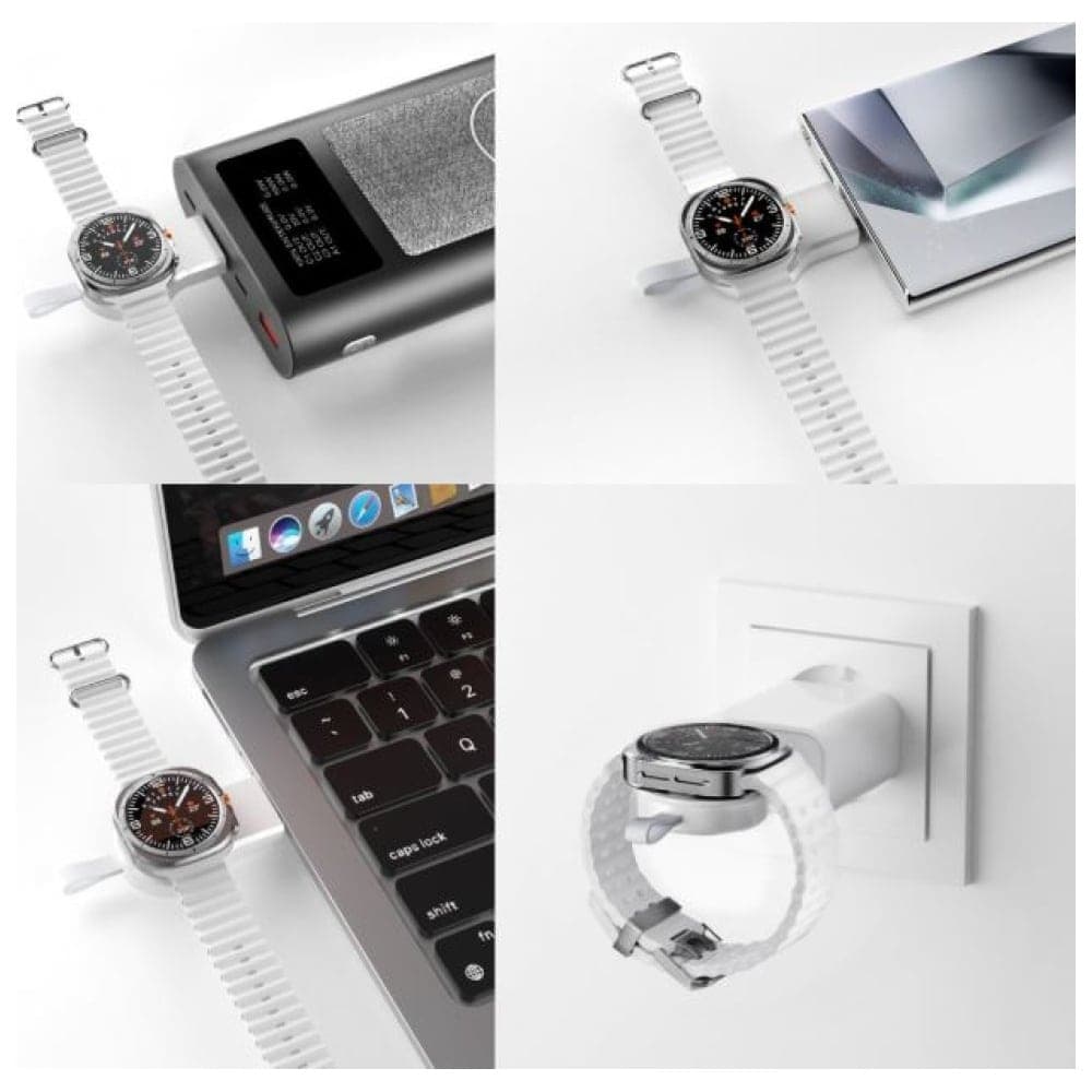 Σταθμός φόρτισης 4smarts Qi2 Trident με φορτιστή για το Galaxy Watch, λευκό 3