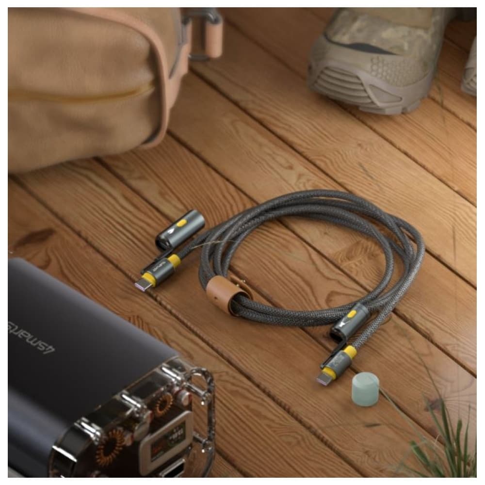 Καλώδιο USB-C 4smarts Explorer 3 σε 1 240W 1,5m μαύρο 4