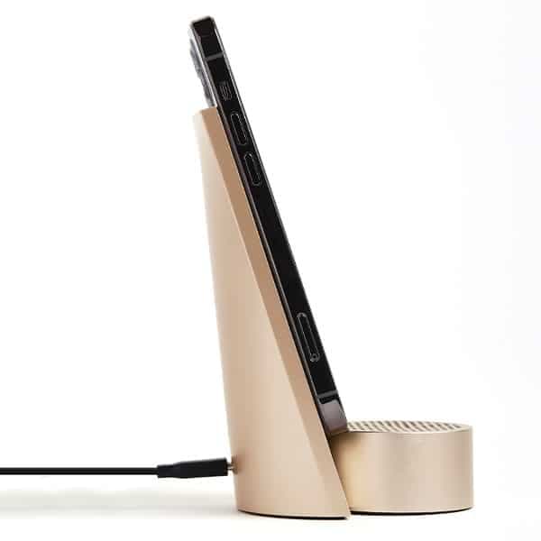 Ασύρματος φορτιστής Lexon City Energy Pro 10W με ηχείο Bluetooth, απαλό χρυσό LD145D9 3