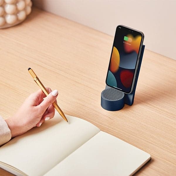 Ασύρματος φορτιστής Lexon City Energy Pro 10W με ηχείο Bluetooth σκούρο μπλε LD145DB 4
