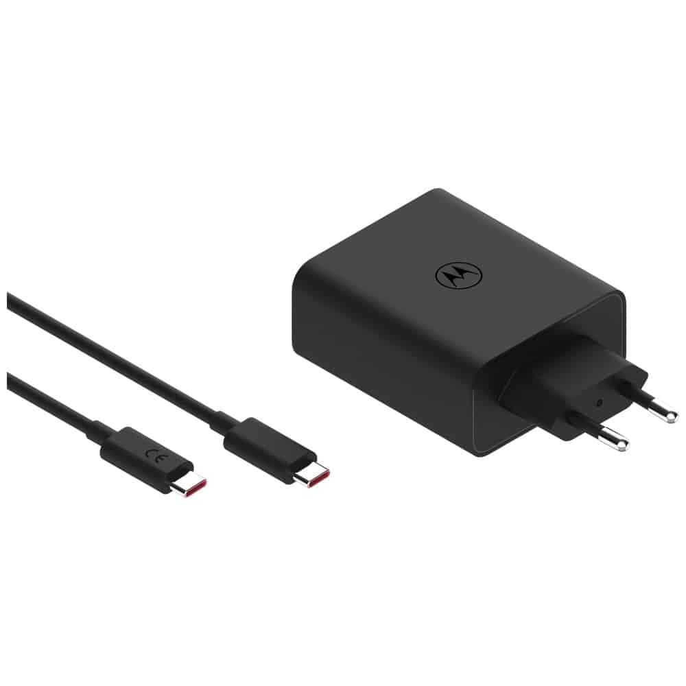 Φορτιστής τοίχου Motorola TurboPower 125W Dual 2x USB-C με καλώδιο USB-C 1m μαύρο 4