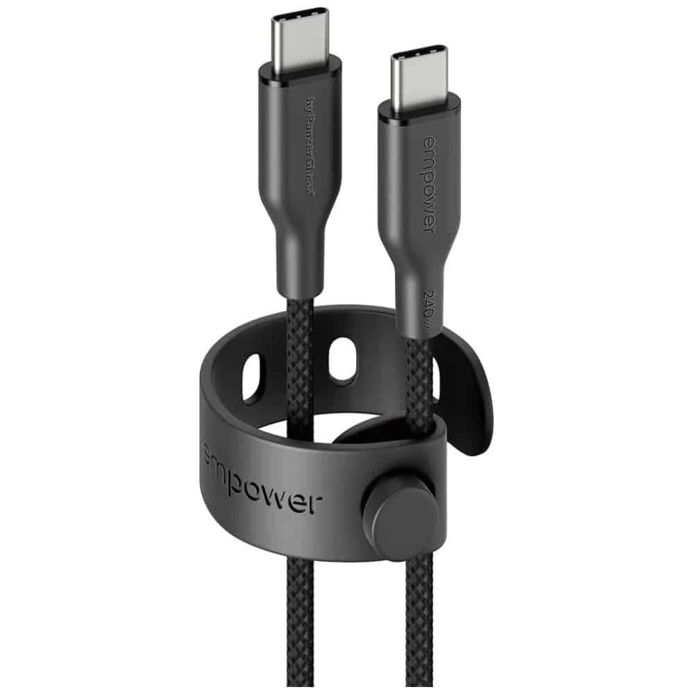 Καλώδιο ενδυνάμωσης από την PanzerGlass Racing 240W USB-C σε USB-C 2m μαύρο 2