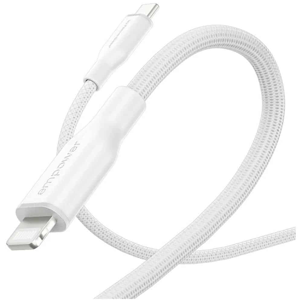 Καλώδιο τροφοδοσίας από PanzerGlass Racing 60W USB-C σε Lightning 1,2m ασημί-λευκό 4