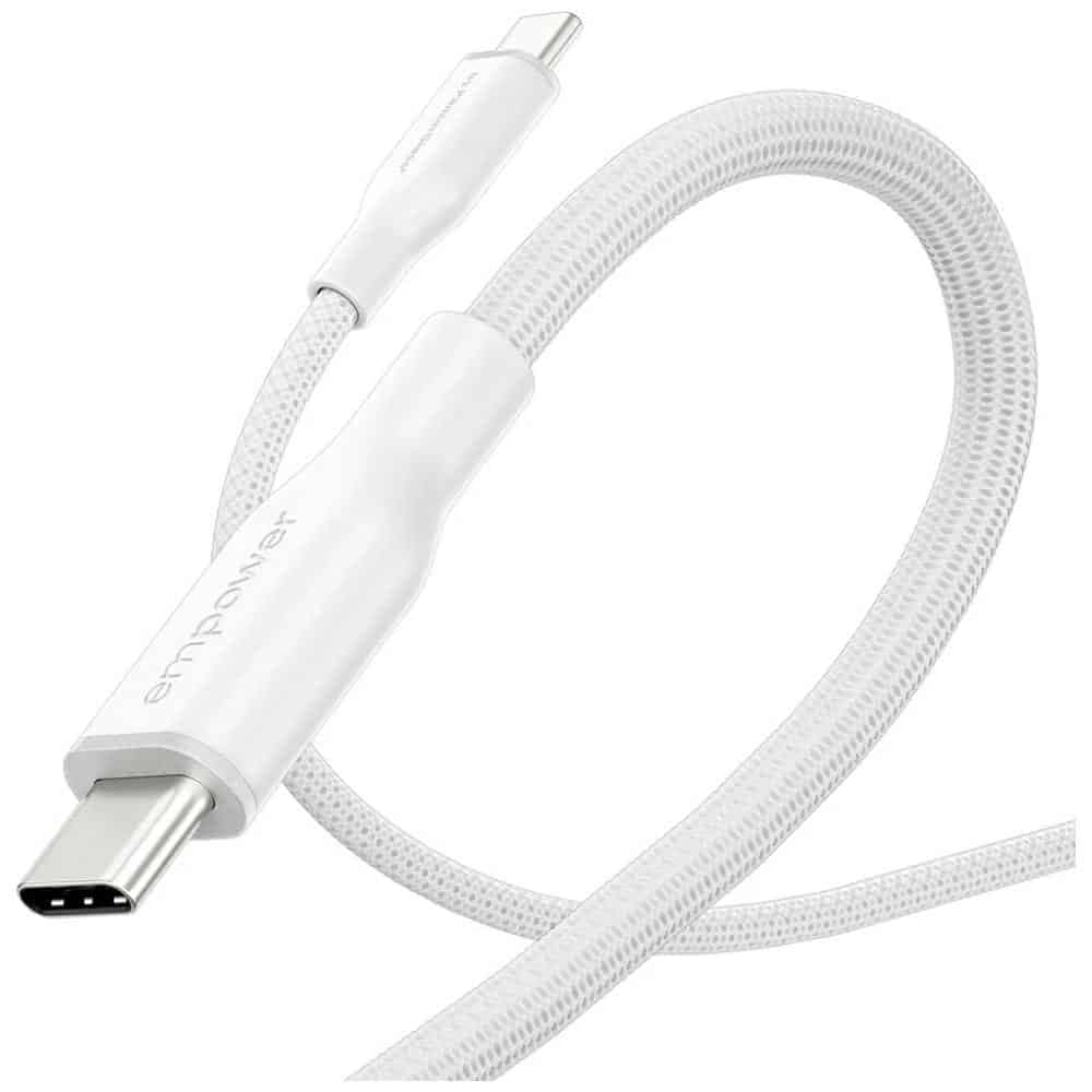 Καλώδιο ενδυνάμωσης από την PanzerGlass Racing 60W USB-C σε USB-C 1,2m ασημί-λευκό 4