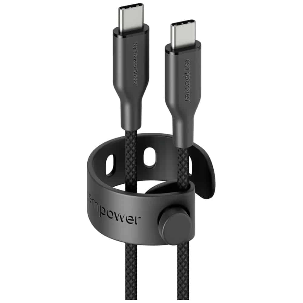 Καλώδιο ενδυνάμωσης από την PanzerGlass Racing 60W USB-C σε USB-C 2m μαύρο 2