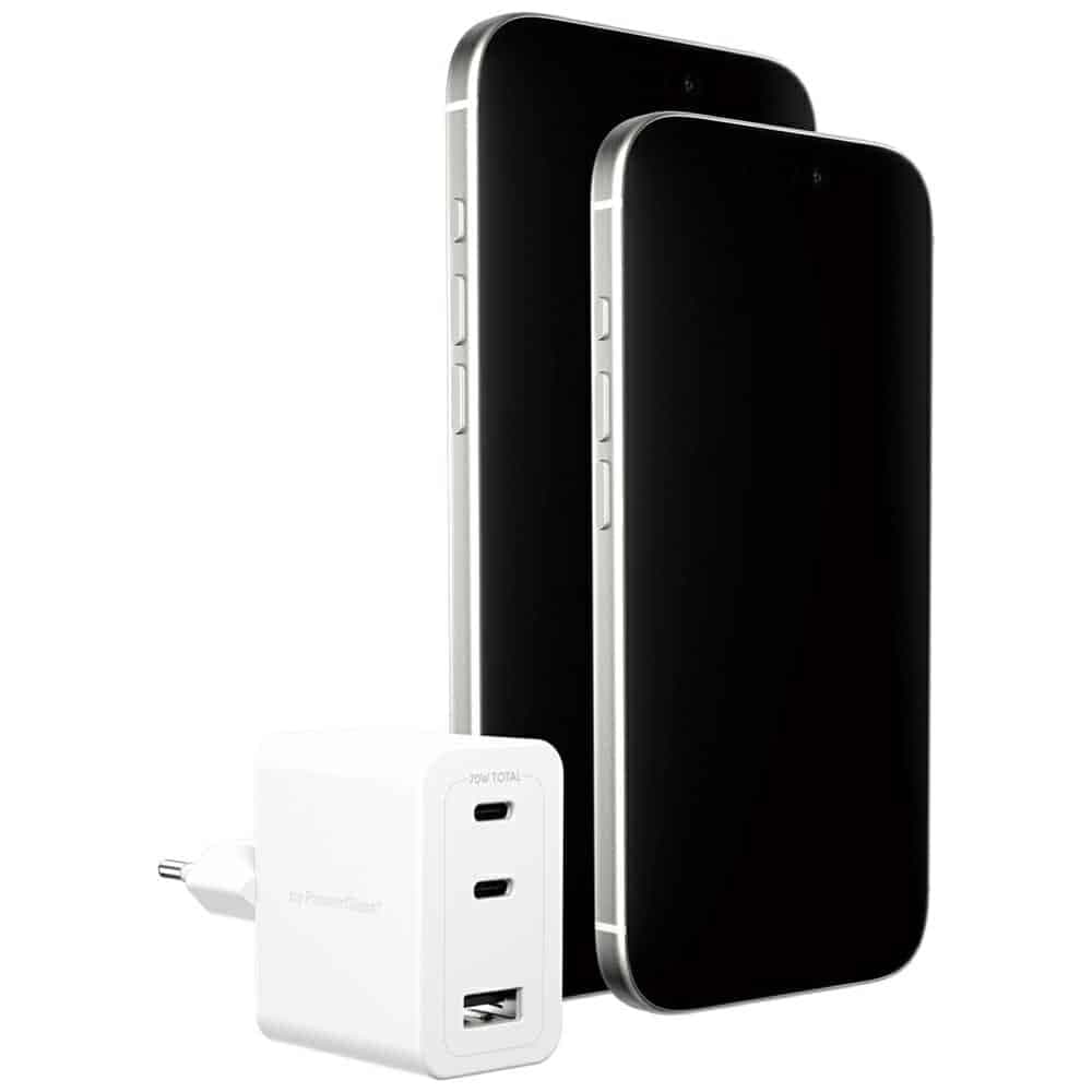 Φορτιστής τοίχου Empower by PanzerGlass Turbo 70W 2x USB-C USB-A Ασημί-Λευκό 4