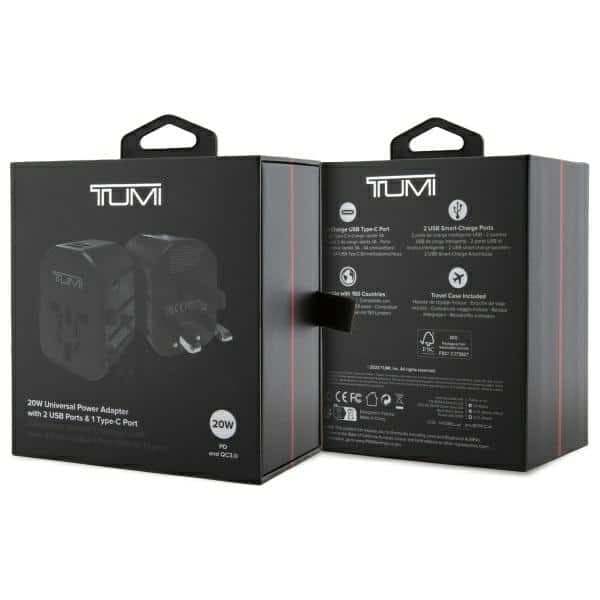 Προσαρμογέας ταξιδιού TUMI TUTA20WMSLK 20W USB-C / 2xUSB-A μαύρος 9
