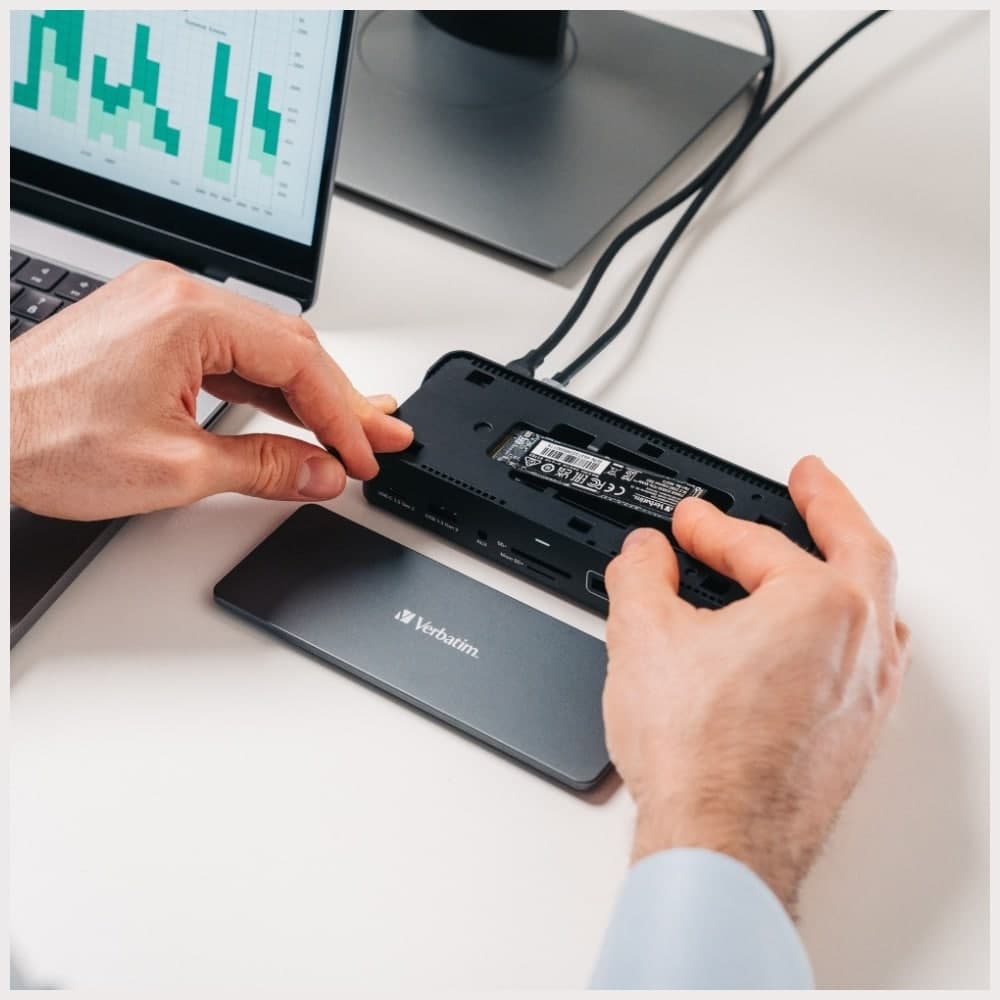 Verbatim σταθμός σύνδεσης USB-C Pro 15 σε 1 2xHDMI/1xRJ45/4xUSB-A/3xUSB-C/1xSD/1xmicroSD/1xAudi 9