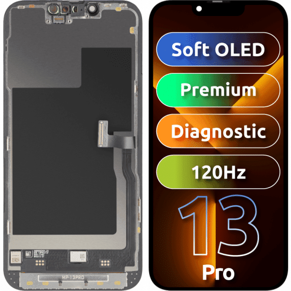 Μονάδα οθόνης LCD MP για Apple iPhone 13 Pro, Premium Soft OLED FHD 120Hz Διαγνωστική έκδοση, Aftermarket, Μαύρο 1