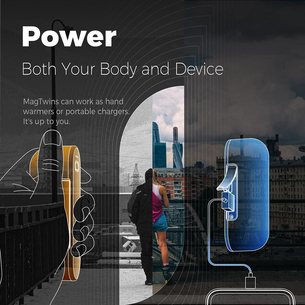 Ocoopa UT2s Θερμαντήρας Χεριών με Power Bank, Ηλεκτρικός, Μαγνητικός Σχεδιασμός, 2x 5000mAh, Μαύρος 2