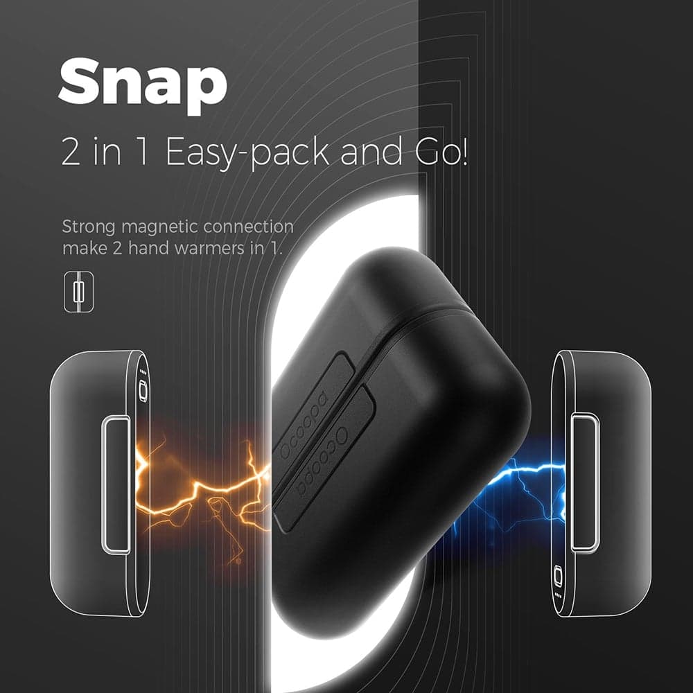 Ocoopa UT2s Θερμαντήρας Χεριών με Power Bank, Ηλεκτρικός, Μαγνητικός Σχεδιασμός, 2x 5000mAh, Μαύρος 6