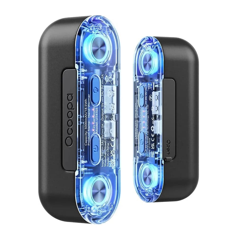 Ocoopa UT2s GamerPRO Θερμαντήρας Χεριών (UT4103-BK), Type-C, με Power Bank, RGB Φώτα, Μαγνητικός, MagTwins, 2x 5000mAh, Μαύρο