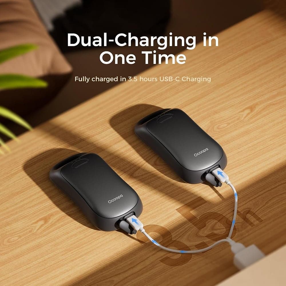 Ocoopa - Hand Warmer UT4 Urban (UT3061-BK) - USB-C, IP45, Ρυθμιζόμενη Θερμότητα, Μαγνητικό, με Λουράκι, 2x 3000mAh - Μαύρο 2